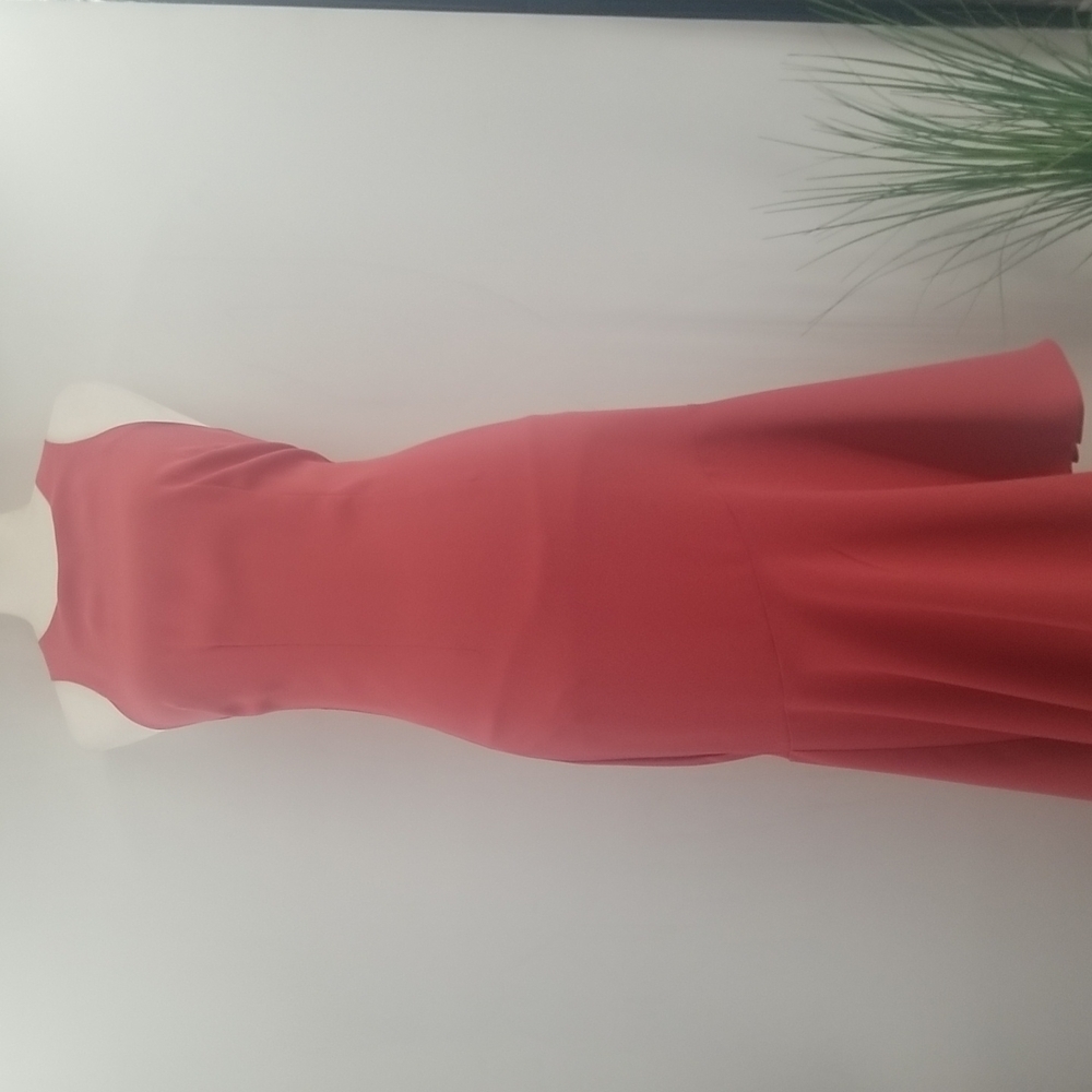 Marciano Flowy Asymmetric Sleeveless Melon Midi-Maxi Dress Coquette Feminine
